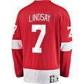 D.Red Wings #7 Ted Lindsay Supporters Branded Premier Breakaway Retired Player Jersey Red Stitched American Hockey Jerseys
