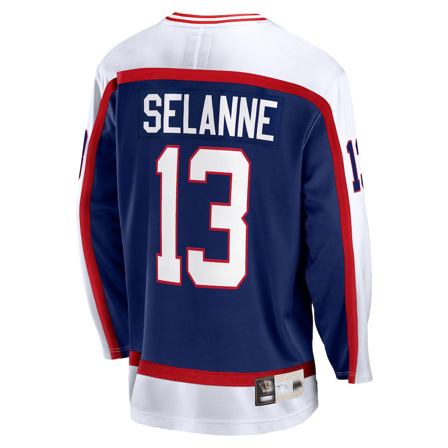 W.Jets #13 Teemu Selanne Supporters Branded Breakaway Retired Player Jersey Navy Stitched American Hockey Jerseys