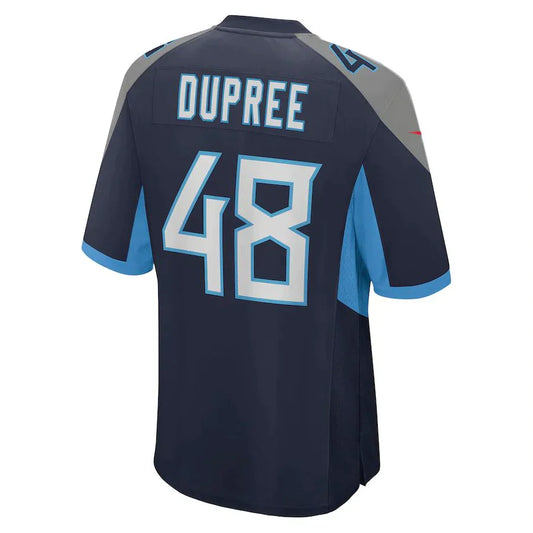 T.Titans #48 Bud Dupree Navy Game Player Jersey Stitched American Football Jerseys