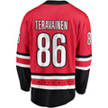 C.Hurricanes #86 Teuvo Teravainen Supporters Branded Breakaway Player Jersey  Red Stitched American Hockey Jerseys