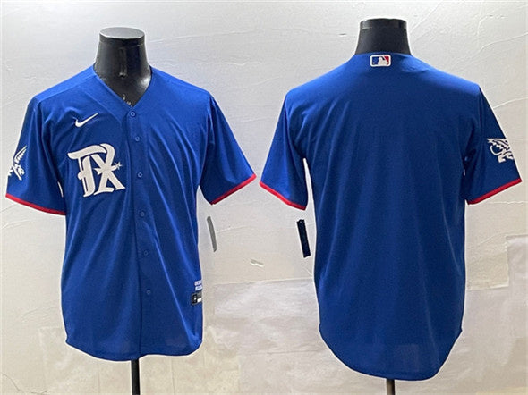 Texas Rangers Blank Royal City Connect Stitched Baseball Jersey