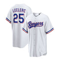 Texas Rangers #25 Jos¨¦ Leclerc White Home Replica Player Jersey Baseball Jerseys