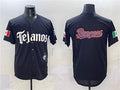 Texas Rangers Team Big Logo Black Mexico 2025 Vapor Premier Limited Stitched Baseball Jersey