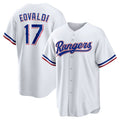 Texas Rangers #17 Nathan Eovaldi Home Replica Jersey - White Stitched Baseball Jersey