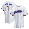 Texas Rangers #1 Groom Home Replica Jersey - White Stitched Baseball Jersey