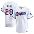 Texas Rangers #28 Jonah Heim Home Limited Player Jersey - White Stitched Baseball Jersey