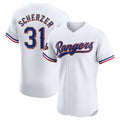 Texas Rangers #31 Max Scherzer 2024 Gold Collection Elite Player Jersey ¨C White Baseball Jerseys