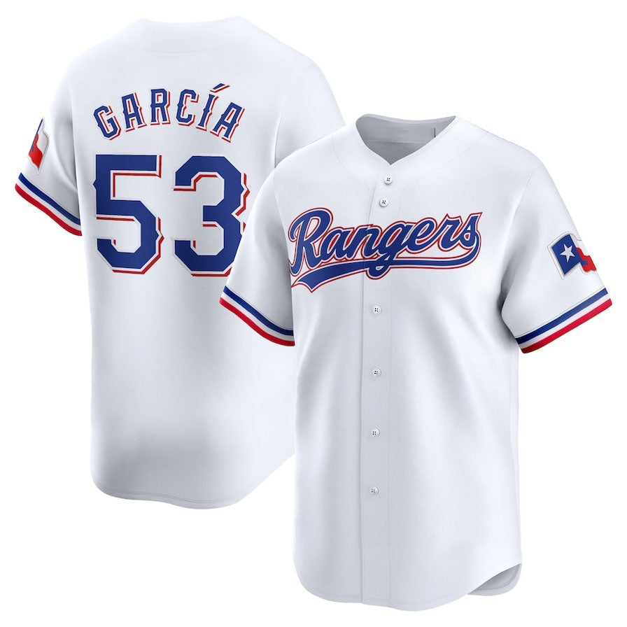 Texas Rangers #53 Adolis Garc¨ªa Home Limited Player Jersey - White Baseball Jersey