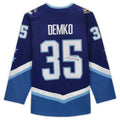 V.Canucks #35 Thatcher Demko Supporters Authentic Autographed 2022 All-Star Game Jersey  Blue Stitched American Hockey Jerseys