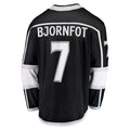 LA.Kings #7 Tobias Bjornfot Supporters Branded Home Breakaway Player Jersey  Black Stitched American Hockey Jerseys