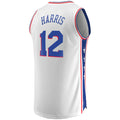 PH.76ers #12 Tobias Harris Fanatics Branded Fast Break Replica Player Team Jersey Association Edition  White Stitched American Basketball Jersey