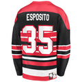 C.Blackhawks #35 Tony Esposito Supporters Branded Premier Breakaway Retired Player Jersey Red Stitched American Hockey Jerseys
