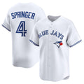 Toronto Blue Jays #4 George Springer Home Limited Player Jersey - White Stitched Baseball Jersey