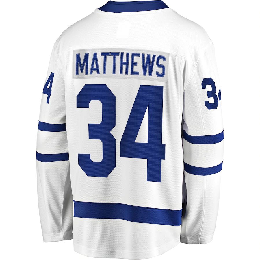 T.Maple Leafs #34 Auston Matthews Fanatics Branded Away Premier Breakaway Player Jersey White  Stitched American Hockey Jerseys