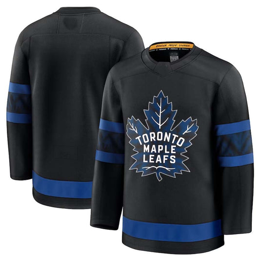 T.Maple Leafs Fanatics Alternate Premium Jersey - Black Stitched American Hockey Jerseys