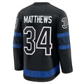 T.Maple Leafs #34 Auston Matthews Fanatics Captain Patch Alternate Premium Jersey - Black Stitched American Hockey Jerseys