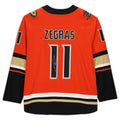A.Ducks #11 Trevor Zegras Supporters Authentic Autographed  Authentic Jersey  Orange Stitched American Hockey Jerseys