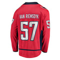 W.Capitals #57 Trevor van Riemsdyk Supporters Branded Home Breakaway Jersey Red Stitched American Hockey Jerseys