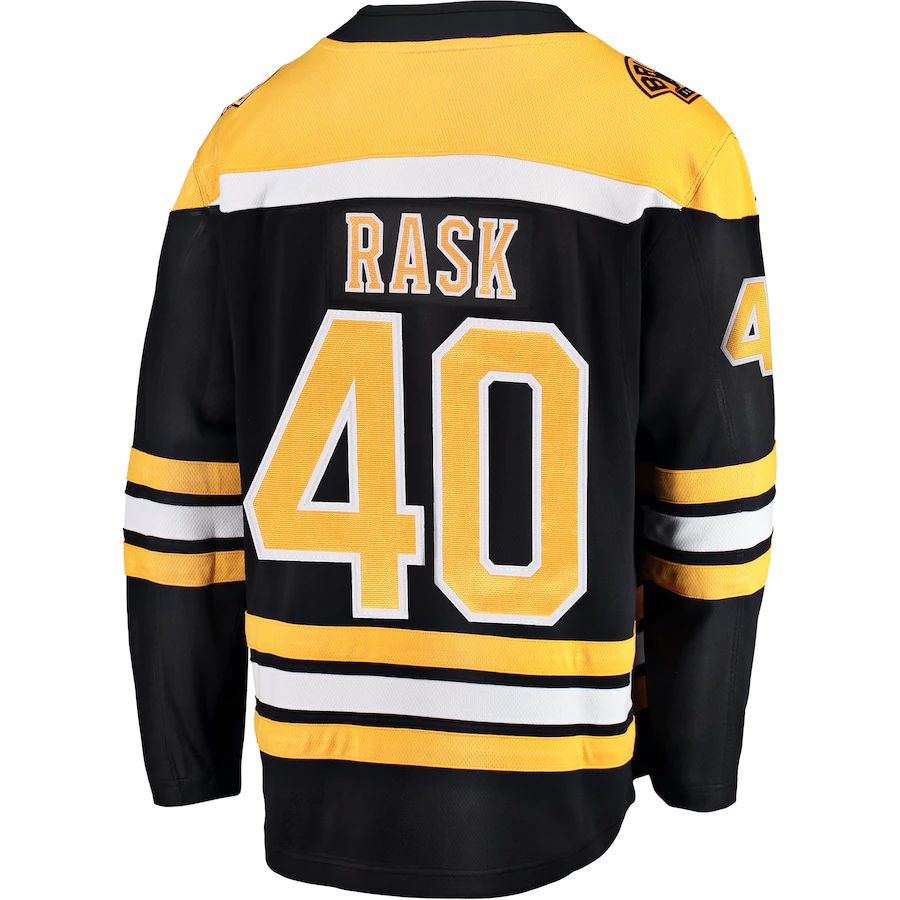 B.Bruins #40 Tuukka Rask Supporters Branded Breakaway Player Jersey Black Stitched American Hockey Jerseys