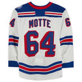 NY.Rangers #64 Tyler Motte Supporters Authentic Game-Used White Stitched American Hockey Jerseys