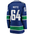V.Canucks #64 Tyler Motte Supporters Branded Home Breakaway Player Jersey Blue Stitched American Hockey Jerseys