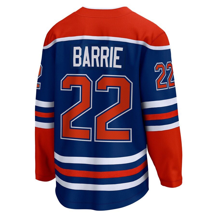 E.Oilers #22 Tyson Barrie Supporters Branded Home Breakaway Player Jersey Royal Stitched American Hockey Jerseys