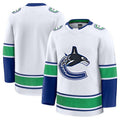 V.Canucks Supporters Away Premium Jersey - White Stitched American Hockey Jerseys