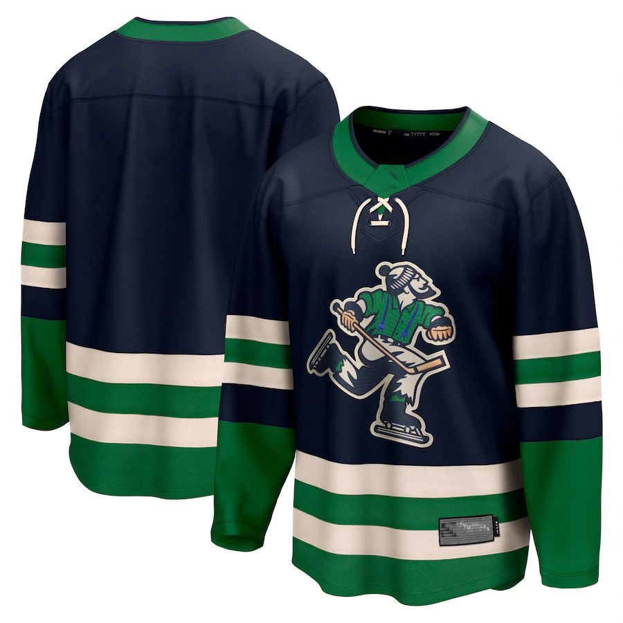 V.Canucks Supporters Branded Special Edition 2.0 Breakaway Blank Jersey Navy Stitched American Hockey Jerseys