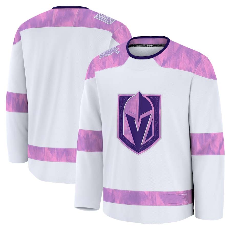 V.Golden Knights Supporters 2024 Hockey Fights Cancer Practice Jersey - White Stitched American Hockey Jerseys