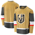 V.Golden Knights Supporters Branded 2020-21 Home Premier Breakaway Jersey Gold Stitched American Hockey Jerseys