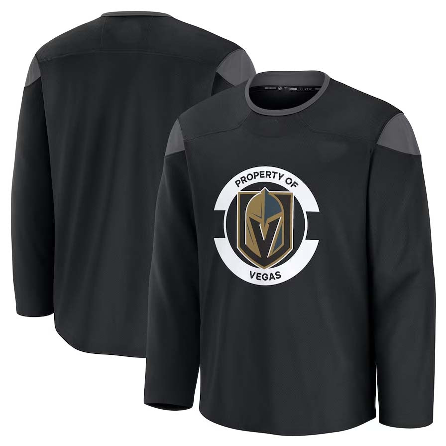 V.Golden Knights Fanatics Team Practice Jersey - Black Stitched American Hockey Jerseys