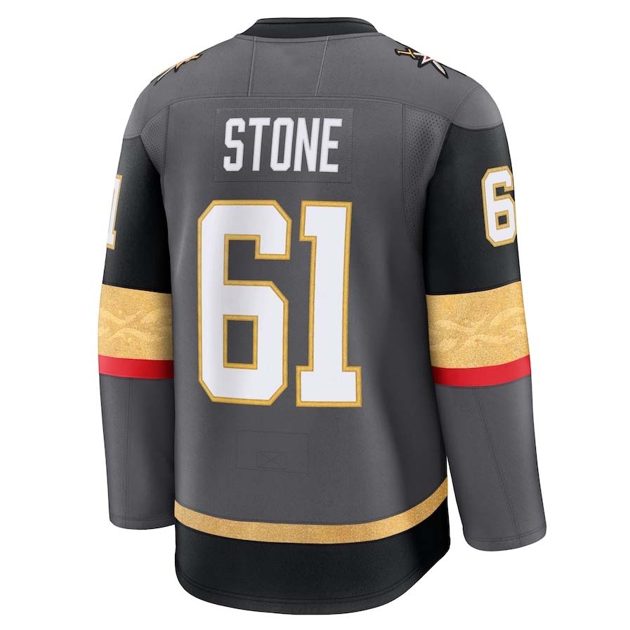 V.Golden Knights #61 Mark Stone Supporters Alternate Premium Jersey - Gray Stitched American Hockey Jerseys