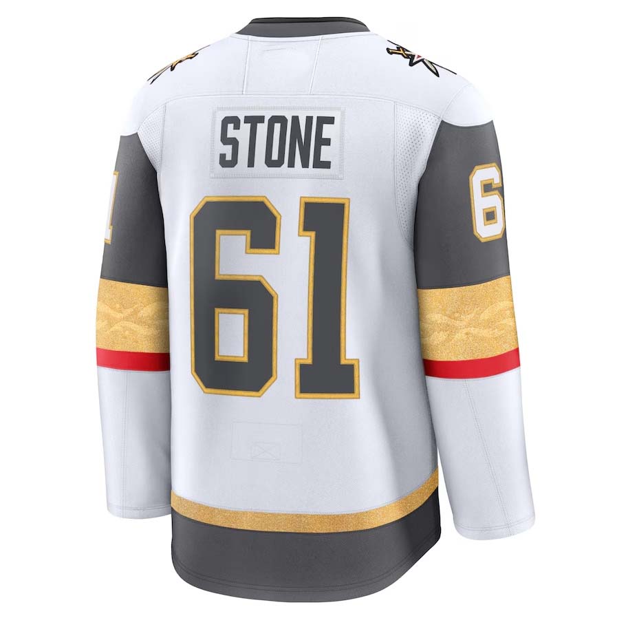 V.Golden Knights #61 Mark Stone Supporters Away Premium Jersey - White Stitched American Hockey Jerseys