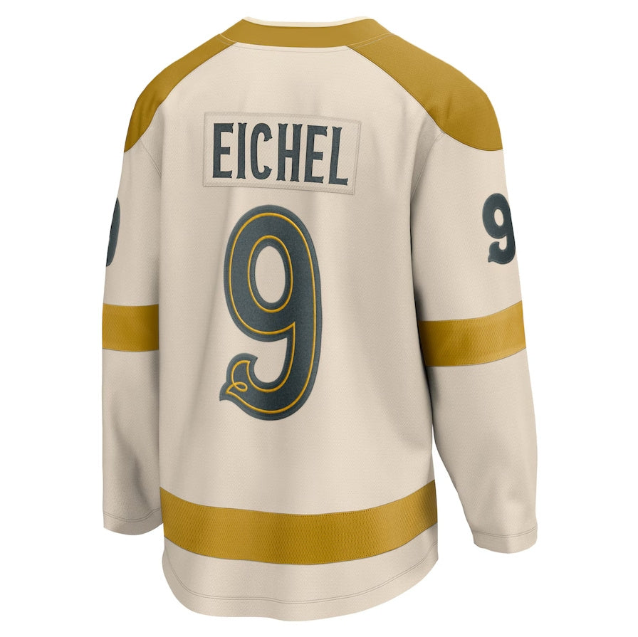 V.Golden Knights #9 Jack Eichel Supporters 2024 Winter Classic Breakaway Player Jersey - Cream Hockey Jerseys