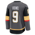 V.Golden Knights #9 Jack Eichel Supporters Alternate Premium Jersey - Gray Stitched American Hockey Jerseys