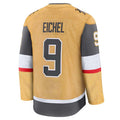 V.Golden Knights #9 Jack Eichel Supporters Home Premium Jersey - Gold Stitched American Hockey Jerseys