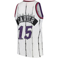 T.Raptors #15 Vince Carter Mitchell & Ness 1997-98 Hardwood Classics Swingman Jersey White Stitched American Basketball Jersey