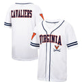 V.Cavaliers Colosseum Free Spirited Baseball Jersey White Navy Stitched American College Jerseys