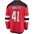 NJ.Devils #41 Vitek Vanecek Fanatics Branded Home Breakaway Player Jersey  Red Stitched American Hockey Jerseys