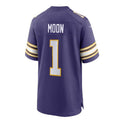 MN.Vikings #1 Warren Moon Classic Retired Player Game Jersey - Purple Stitched American Football Jerseys