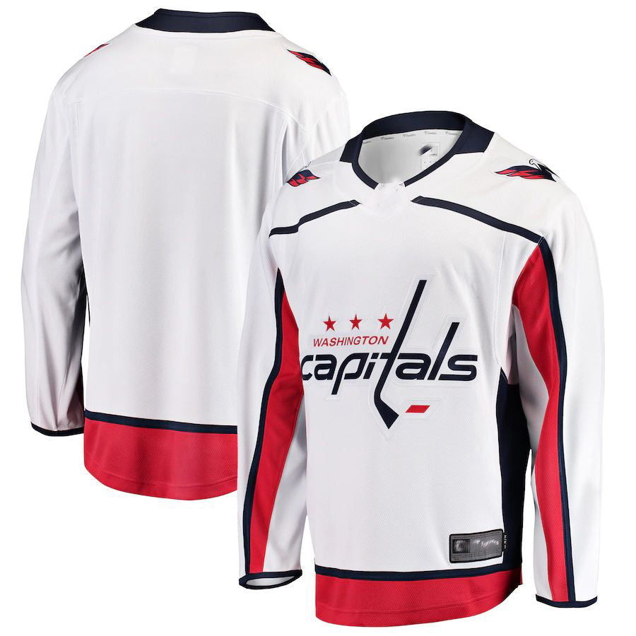 W.Capitals Supporters Branded Breakaway Away Jersey White Stitched American Hockey Jerseys