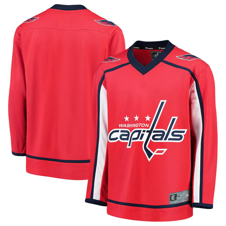 W.Capitals Supporters Branded Home Replica Blank Jersey Red Stitched American Hockey Jerseys