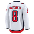 W.Capitals #8 Alexander Ovechkin Supporters Away Premium Jersey - White Stitched American Hockey Jerseys