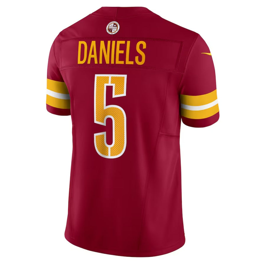 W.Commanders #5 Jayden Daniels Burgundy Vapor F.U.S.E. Limited American Football Jerseys