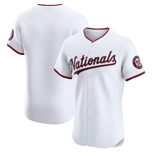 Washington Nationals Home Elite Jersey - White Stitched Baseball Jersey