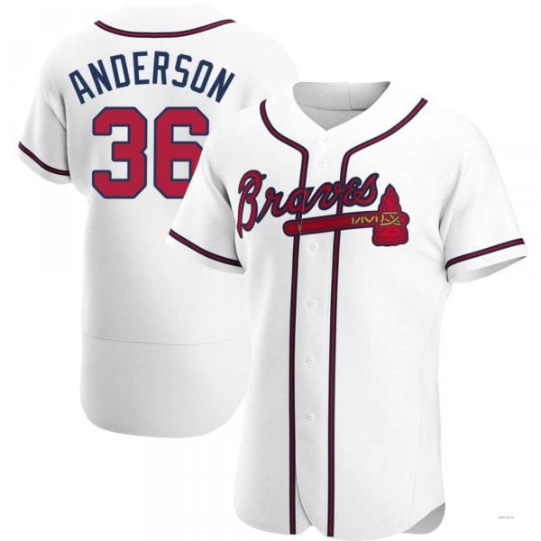 Atlanta Braves #36 Ian Anderson White Home Jersey Stitches Baseball Jerseys