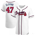 Atlanta Braves #47 Tom Glavine White Home Jersey Stitches Baseball Jerseys