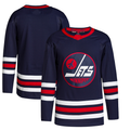 W.Jets 2021-22 Alternate Primegreen Authentic Pro Jersey Navy Stitched American Hockey Jerseys