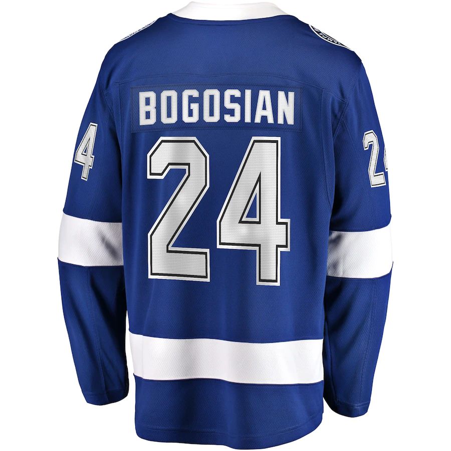 TB.Lightning #24 Zach Bogosian Supporters Branded Home Breakaway Player Jersey Blue Stitched American Hockey Jerseys