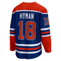 E.Oilers #18 Zach Hyman Supporters Branded Home Breakaway Player Jersey  Royal Stitched American Hockey Jerseys